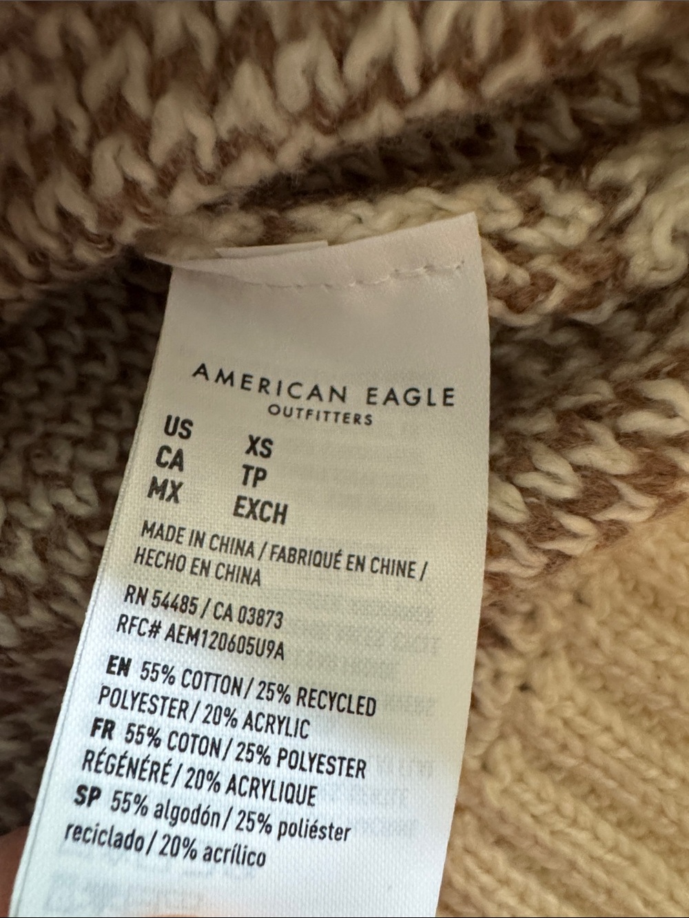 American Eagle Outfitters Cream Cardigan with Brown Paisley Motif - Picture 8 of 8